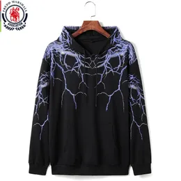 Fredd Marshall Fashion Dark Lightning Print Toodies Streetwear Men Hip Hop Harajuku Casual Hooded Sweatshirts 1230 210813