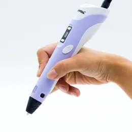 Oryginalny Drukowanie 3D RP-100B Długopis 1,75 mm ABS Inteligentne pióra rysunku 3D z wyświetlaczem LED włókna dla prezentów dla dzieci