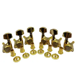 6Pcs Guitar Locking Tuners Lock String Tuning Key Pegs Machine Heads with Hexagonal Handle for LP SG Style Guitar