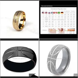 Cluster Drop Lieferung 2021 8mm Mode Basketball Sport Ring Edelstahl Grind Arenass Ringe Herren Schmuck Zubehör Größe 6-12 6VDKK