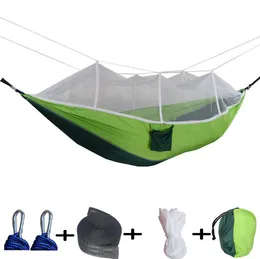Amaca da campeggio all'aperto in tessuto doppio paracadute con zanzariera Digital Camouflage Army Green multicolor wk526