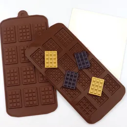 12 grade quadrado silicone molde de chocolate sobremesa bloco de gelo moldes alimentares bolo de bolo doce diy molde cozinha cozimento bh5347 tyj