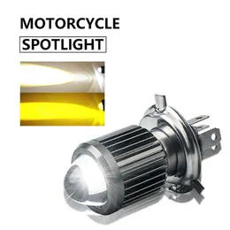 LED Motorcykel strålkastare H4 Lampa HS1 BA20D 9-80V Vit gul H6 Halogen Scooter E-Bike Fog Lampbil