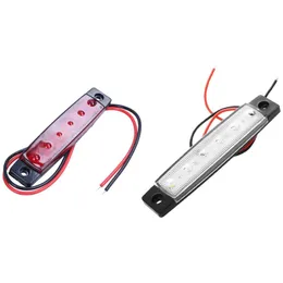 Car Headlights 2x 24V 6 SMD LED Light Truck Trailer Side Marker Lamp Red & White