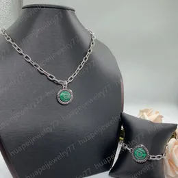Classic Jewelry Set Men Women Designers Necklaces Stainless Steel Pendant Necklace Bracelet Two Letter Luxurys Bracelets