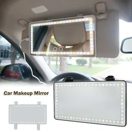 Auto Sonnenblende Spiegel mit LED-Lichtern, Make-up Sonnenschutz Kosmetikspiegel  Auto Schminkspiegel mit Touchscreen für verschiedene Auto LKW Auto A