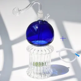 Färgglada glasoljabrännare Rökrör med 10mm skål Mini Små Percolater Bubblers Vattenrör Klar hookah Tobaksskålar Rökning Tillbehör Grossist