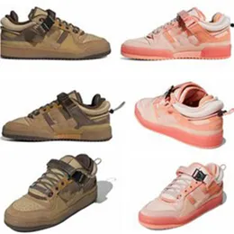 Shoes Bad Bunny Forum Buckle Low Easter Egg Skates for Mens Skate Men Skateboard Womens Sneakers Women Sports Chaussures In Pink