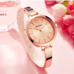 CURREN Fashion Gold Women Watches Stainless Steel Ultra thin Quartz Watch Woman Romantic Clock Montre Femme