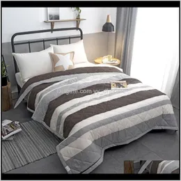 Ymqy Fashion Summer Thin Commanter Quilt Bedspread kastare filt twinqueen king size quilting filtar plaid polyester kyzaw komfort hf1u3