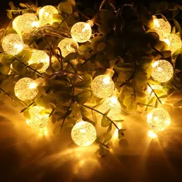 Okrągły Bubble Ball Led Garland Light String Fairy Lights Outdoor Christmas Decor Do Home Rustic Wedding Party Siples Lights Y0720