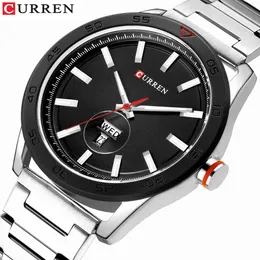 Top Brand Curren Luxury Męskie Zegarki Moda Casual Mężczyźni Zegarek Wodoodporny Zegarek Kwarcowy Wrist Watch Mężczyzna Zegar Relogio Masculino 210517