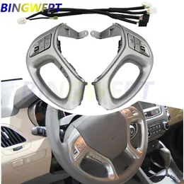 Car For Hyundai ix35 & TUCSON 2010-2015 Switch Multi-function Cruise control steering wheel buttons with bluetooth button in silver