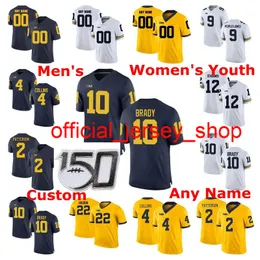 NCAA Michigan Wolverines College Football Jerseys Mens Brandon Peters Jersey Zach Gendry Perry Perry Chase Winovich Glasgow Custom Stitched
