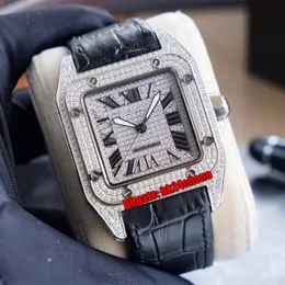 3 style wysokiej jakości luksusowe zegarki TWF V12 100 XL Full Diamond Miyota Automatyczne mechaniczne męskie Zegarek Diamonds Dial Streets Pasek Gents Sports Wristwatches