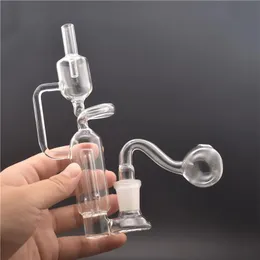 Nuovo desgin Bong di vetro economico Pipa ad acqua per fumatori con tubo per bruciatore a nafta in vetro da 14 mm Dab Rigs per olio di paglia per Bong di cera per erbe secche