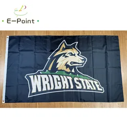 NCAA Wright State Raiders Flag 3 * 5FT (90 cm * 150 cm) Poliester Flagi Transparent Dekoracja Latająca Dom Ogród Flagg Uroczysty prezenty