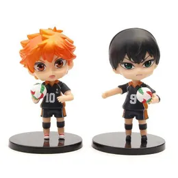 Anime Haikyu Hinata Shoyo Kageyama Tobio Action Figure Hand-made Doll Children's Toy Model Decoration Handicraft Gift for Boys