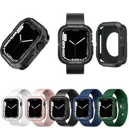 Case for Apple Watch Series 7/SE/6/5/4/3/2/1 41mm 45mm 38mm 40mm 42mm 44mm Cases Soft TPU Shockproof Protector Bumper for iwatch