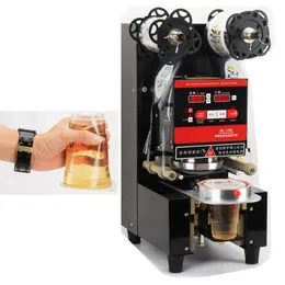 Kommersiell automatisk tätningsmaskin Mjölk Teaffär 350W uppgradering för 9/9,5 / 8,8 pp / Pe / Paper Cup Boba