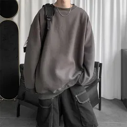 Oversized Men Sweatshirt Comfy Pure Hoodies Summer Fleece Hooded Hip Hop Hoodie för Classic Hoody Pullover Toppar Vit 210813