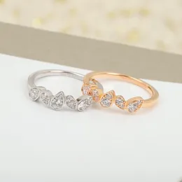 2021 Trend Top Qualität Europäischen Berühmte Marke Reine Mode Schmuck Ringe Für Frauen Luxus Wasser Tropfen Rose Gold Ring