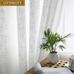 Cityincity Tulle Amerikanska Gardiner För Vardagsrum Mjukt Vit Voile Solid Rural Tulle Gardin Till Sovrum Ready Gjord Curtain 210712