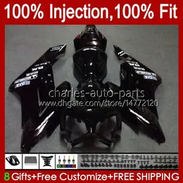 Injection Mold OEM For HONDA Fairings CBR 1000 CBR1000 RR CC CBR1000RR 04 05 Bodywork 52No.63 CBR 1000RR 1000CC 2004 2005 Gloss black CBR-1000 2004-2005 Fairing Kit
