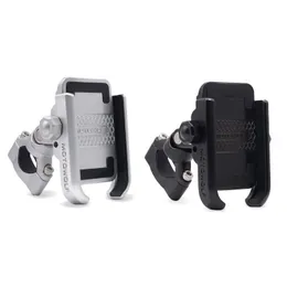 360 Degree Universal Bike Aluminum Alloy Motorcycle Motorbike Handlebar Phone Holder Stand Mount Xiaomi Samsung 4-6.4