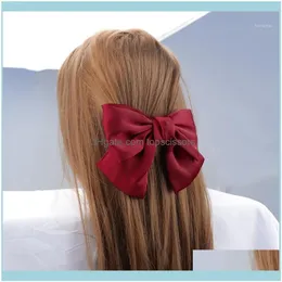 Aessories & Tools Productsfashion Super Big (21Cm*14Cm) Bowknot Hair Clip Barrettes Hairpin For Women Girls Statement Sale Aessories1 Drop D