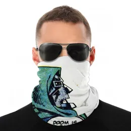 Шарфы MF Doom Sece Gace Mask Men Women Fashion Tube Scorf Tubular Bandanas Полиэстерная повязка на открытом воздухе.