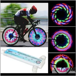 조명 1PC 자전거 가벼운 다채로운 LED 자전거 타이어 타이어 휠 스포크 램프 야외 사이클링 액세서리 1 H5E1P GMGan