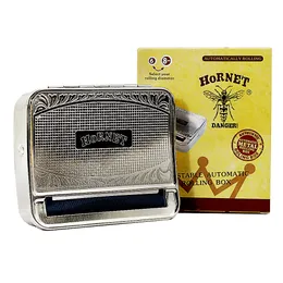 Hornet Metal Automatic Rolling Box 78mm Silver Cigarette Maker Tabaco Rolo Máquina de Máquina Caixa Atacado