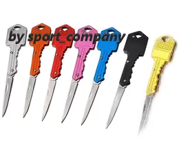 Kvinna Sj￤lvf￶rsvar Keychain Knives med nyckelh￥llare Multifunktionell nyckelkedjekniv Mini Folding Knife Small Blade Outdoor Saber Swiss EDC Tool Gear 8 Colors