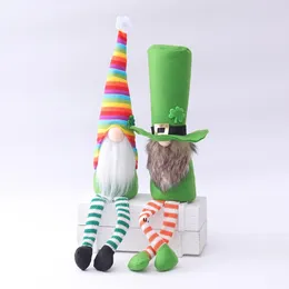 Festive St. Patrick's Day Gnome Rainbow Tomte Handmade Irish Leprechaun Nisse Gift Shamrock Elf Dwarf Household Ornaments RRA11836