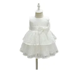 Tjejs klänningar grossist små tjejer spets kläder baby fest födelsedag bröllop född dop frocks klänning w8