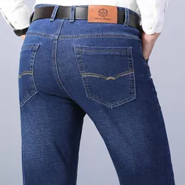 Herren Jeans Komfort Stretch Denim 2021 Straight Dünn Slim Fit Business Casual Classichose