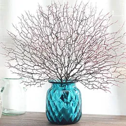 Decorative Flowers & Wreaths Artificial Coral Branch Fake Tree Branches Dried Plants White Plant Home Wedding Decoration FHJ889