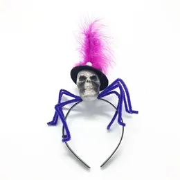 Party Favor Halloween Spider head hoop skull Headband party supplies props terror headdress 1000pcs T2I52776