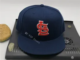 Top sale STL NavY Blue Fitted Hats Man Cool Baseball Caps Adult Flat Peak Hip Hop Letter LS Fitted Cap Men Women Full Closed Gorra