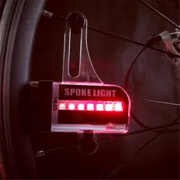 Cykelljus Färgglada 14 LED Ljushjul Varning Cykel 30 Ändringar Signaldäck Spoke Flash Vattentät Cykling Tillbehör