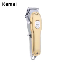 Kemei 134 10 ワット強力な電気バリカン男性用理髪トリマーコードレスカッターヘアカットマシングルーミングキットオールメタルボディ 220212