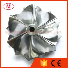 T04E 67.43 / 82.00mm 6 + 6 BLADES Högpresterande Turbocharger Turbo Billet Compressor Wheel / Aluminium 2618 / Fräsningshjul för racerpatron / CHRA / CORE