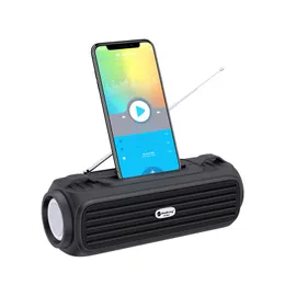 2023 Taşınabilir Kemer Kablosuz 5.0 Bluetooth Hoparlör Anten 3D Stereo Hoparlör Mini FM Radyo BT Mobil Destek Telefon Braketi NR903FM