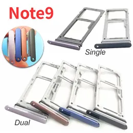 For Samsung Galaxy Note 9 Note9 N960 SIM Card Reader Holder Sim Slot Replacement Parts Dual & Single SIM Tray 6 Colors