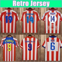 1995 1996 F. TORRES KIKO Retro Jerseys de futebol SIMEONE ESNAIDER DAVID VILLA KOKE GODIN DIEGO COSTA FORLAN KUN AGUERO GRIEZMANN MANDZUKIC Camisa de futebol em casa