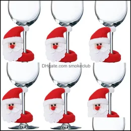 飾りお祝いパーティー用品ホームガーデンチェンジワインカップセットサンタクローススノーマンディアギフトクリスマスデコレーション202ドロップデリバリー