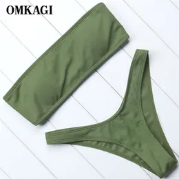 Omkagi Seksi Push Up Bikini Set Yüzme Mayo Beachwear Mayo Mayo Kadınlar Brezilyalı Bikini 210630