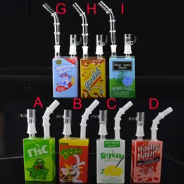 Hitman Hookahs Glass Juice Box Dab Oil Rigs Water Bongs Liquid Sci Pipes tema koncentrat rökande bäger bong