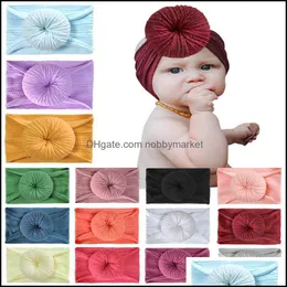 Fasce per capelli Gioielli per capelli Neonate Nodo Palla Fascia per bambini Bambini Copricapo Boutique Aessories 18 Colori Turbante Drop Delivery 2021 5Io4O